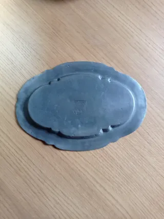 Bandeja estaño vintage pequeña