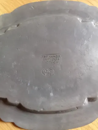 Bandeja estaño vintage pequeña