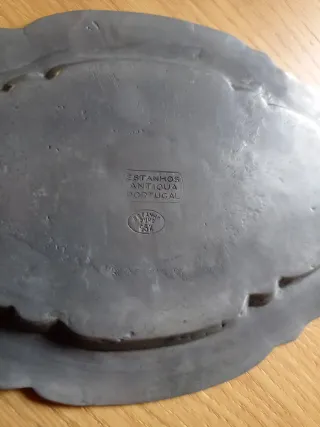 Bandeja estaño vintage pequeña