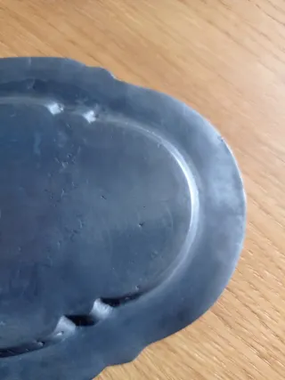 Bandeja estaño vintage pequeña