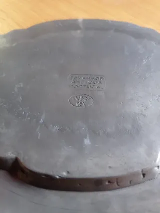 Bandeja estaño vintage pequeña