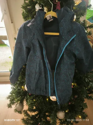 Chaqueta impermeable Decathlon niño azul 3-4 años