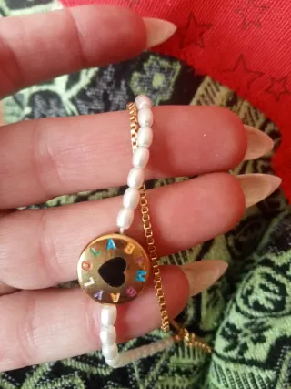 Pulsera Bimba y Lola perlas y corazón