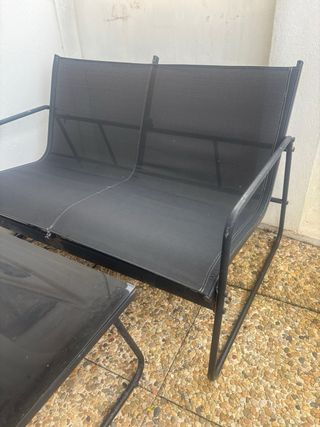 Muebles de patio: sofá y 2 sillas
