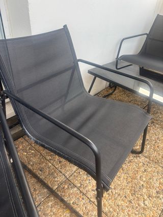 Muebles de patio: sofá y 2 sillas