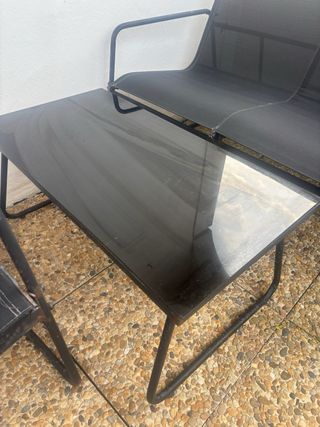 Muebles de patio: sofá y 2 sillas