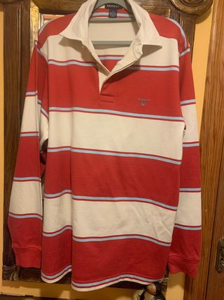 Sudadera GANT Algodón Rayas Roja y Blanca