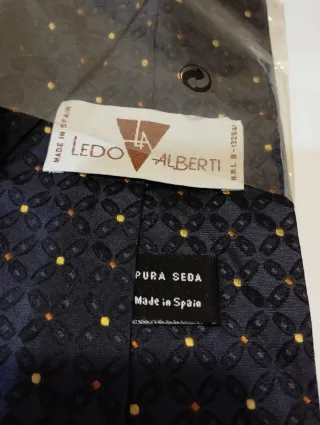 Corbata Seda Enzo Matti Gris y Dorado