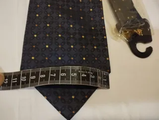 Corbata Seda Enzo Matti Gris y Dorado