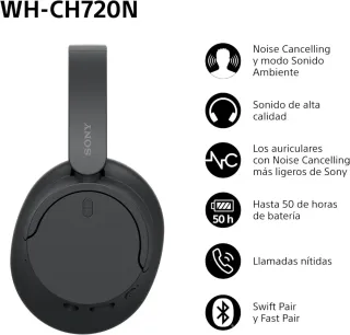 Auriculares Sony WH-CH720N Negros