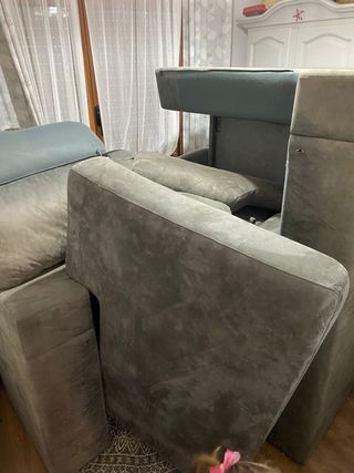 Sofá modular gris 2.55m ancho