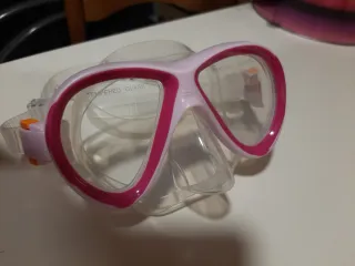 Gafas y tubo buceo infantil rosa