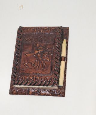 Blocco note vintage vera pelle