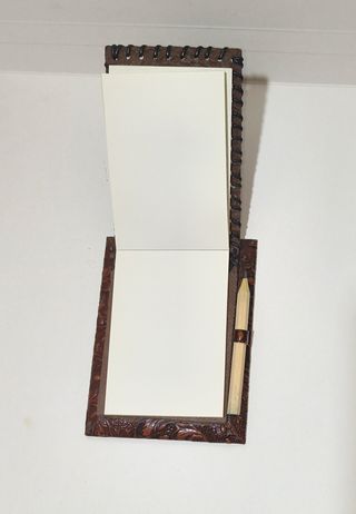 Blocco note vintage vera pelle