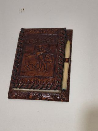 Blocco note vintage vera pelle