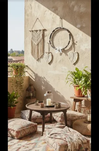 Decoracion colgante de pared madera hecho a mano