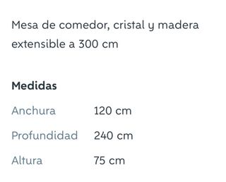 Mesa Comedor Cristal Negra Madera