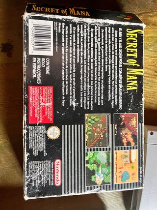 Secret of Mana SNES Caja y Cartucho