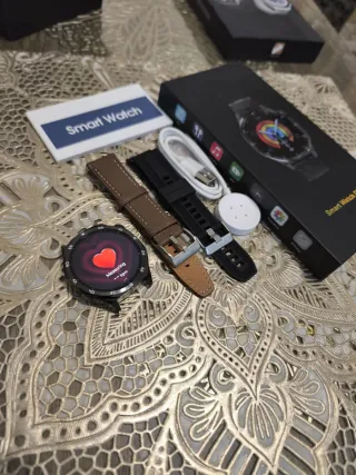 Reloj Inteligente Negro y Marrón