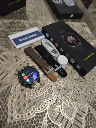 Reloj Inteligente Negro y Marrón