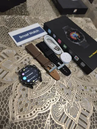 Reloj Inteligente Negro y Marrón