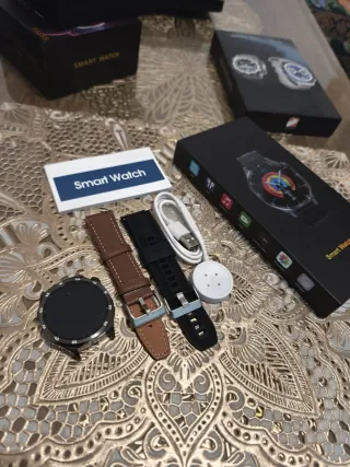 Reloj Inteligente Negro y Marrón