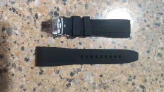 Correas Longines Caucho 22mm Negras