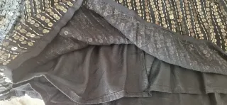 Vestido lentejuelas forrado negro/plata