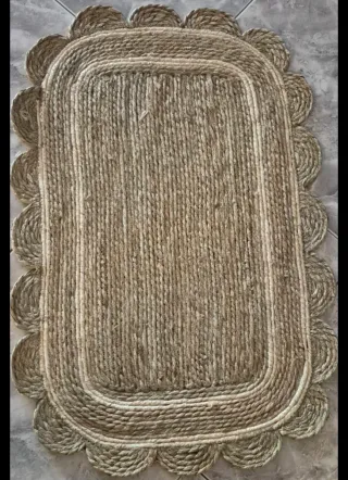 Alfombra de Yute Hecha a Mano