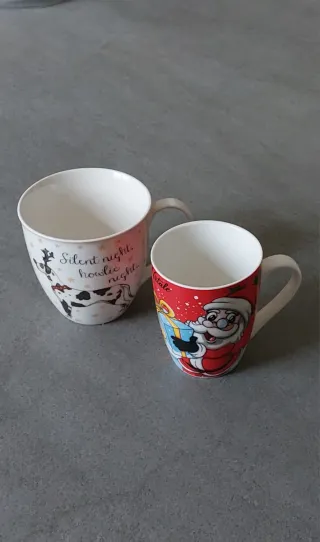 Set 2 Tazze Natale Porcellana