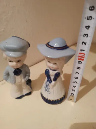Figuras decorativas porcelana niño y niña