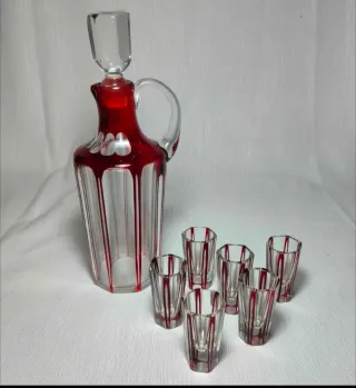 Licorera de cristal Vintage, años 50/60