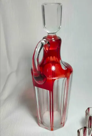 Licorera de cristal Vintage, años 50/60