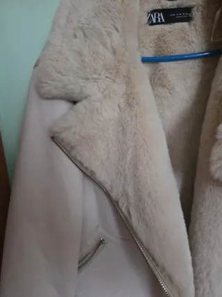 Abrigo pelo Zara Talla M