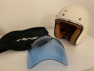 Casco Moto Café Racer ATOM Blanco mate tallaS 56cm