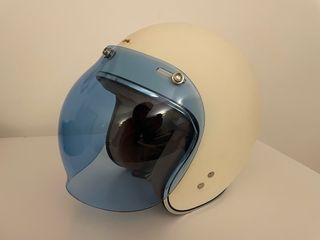 Casco Moto Café Racer ATOM Blanco mate tallaS 56cm