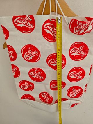 Saco/bolsa ajustable La Casera vintage blanco rojo