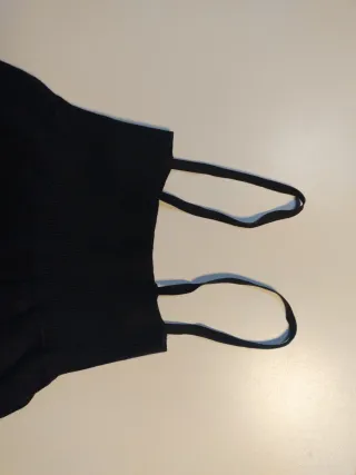 Vestito donna nero con balze