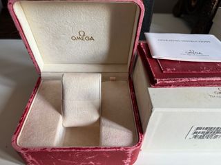 Caja Omega Seamaster Speedmaster Completa.