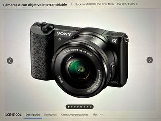 Cámara Sony Alpha ILCE-5100L Negra