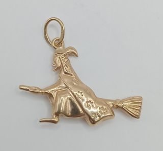 Colgante Bruja Oro 18k 0.88gr Ref. O-339