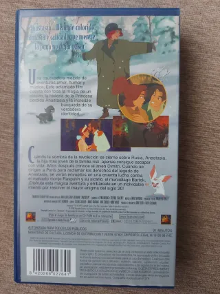 Película VHS Anastasia