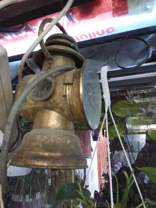 Foco antiguo coche latón