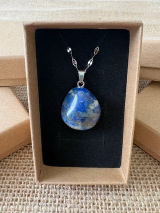Collar mineral ✦Lapislázuli✦ Cadena acero inoxidab