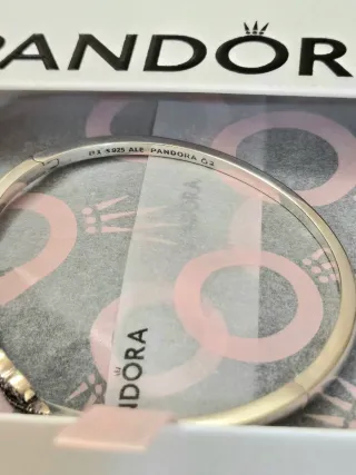 Pulsera Pandora Corazón Brillante Plata