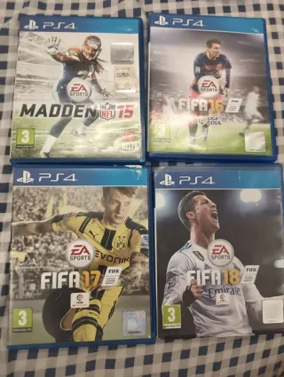 PS4 Juegos: Madden 15, FIFA 16, 17, 18