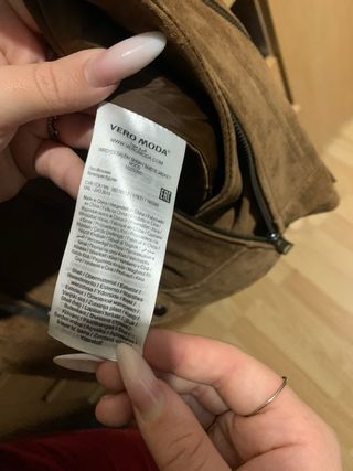 Giacca Vero Moda pelle scamosciata marrone L