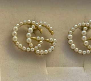 Orecchini GG perle oro