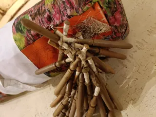 Cojín de encaje de bolillos