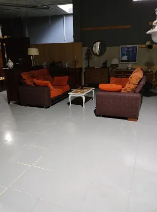 Conjunto 2 sofás de tela